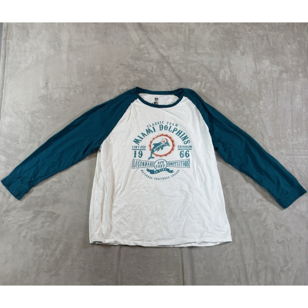 Mens NFL x Darius Rucker Miami Dolphins Fanatics Vintage Raglan Shirt Large